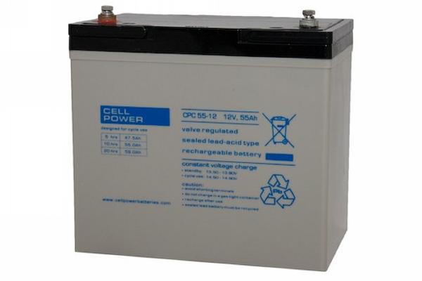 Plateau agentschap genezen Cellpower CPC 55 - 12 CPC 12V 55Ah AGM accu 228x137x210 mm - Advitek Marine  Systems A.M.S. B.V.